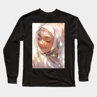 Cute anime girl - kawaii hijab anime girl Long Sleeve T-Shirt